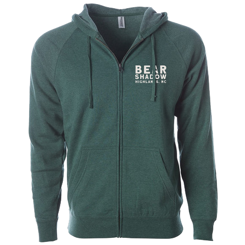 2024 Bear Shadow Green Zip Hoodie